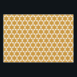 Star Tiles Pattern in Dark Mustard and Cream Wrapping Paper Sheets<br><div class="desc">Star tiles geometric pattern in dark mustard gold and cream.</div>