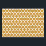 Star Tiles Pattern in Dark Mustard and Cream Wrapping Paper Sheets<br><div class="desc">Star tiles geometric pattern in dark mustard gold and cream.</div>