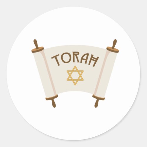 Star Torah Classic Round Sticker