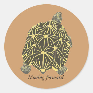 Star Tortoise, painting on affirmation stickers
