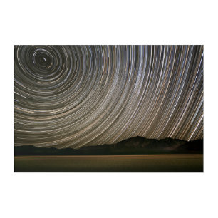 Star Trail at Night   California, Death Valley Acrylic Print