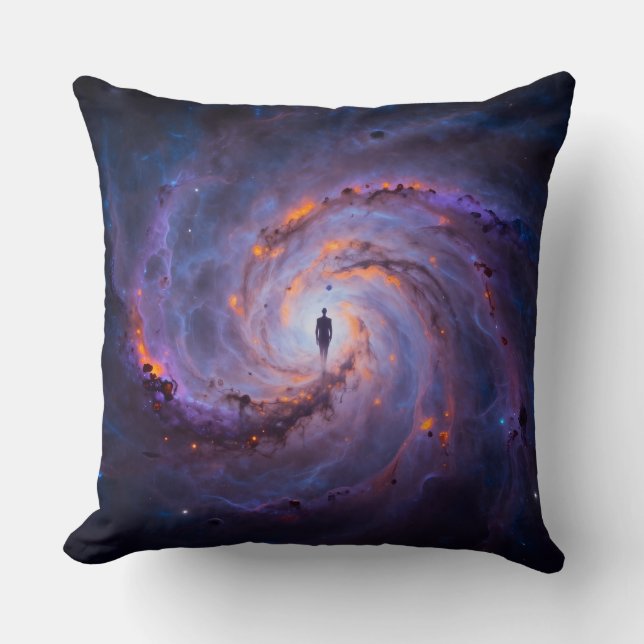 Star Trail - Journey Through the Universe Throw Pillow (Front)