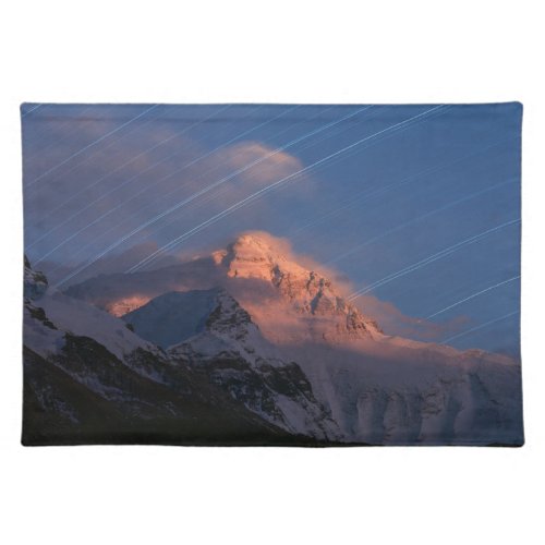 Star Trail  Mt Everest Tibet China Cloth Placemat