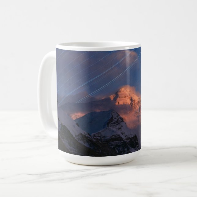 Star Trail | Mt. Everest Tibet, China Coffee Mug (Front Left)