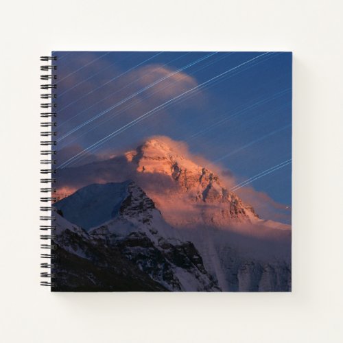 Star Trail  Mt Everest Tibet China Notebook