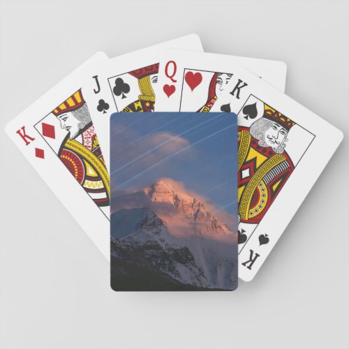 Star Trail  Mt Everest Tibet China Playing Cards