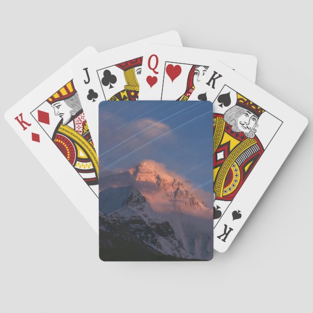 Star Trail | Mt. Everest Tibet, China Poker Cards (Back)