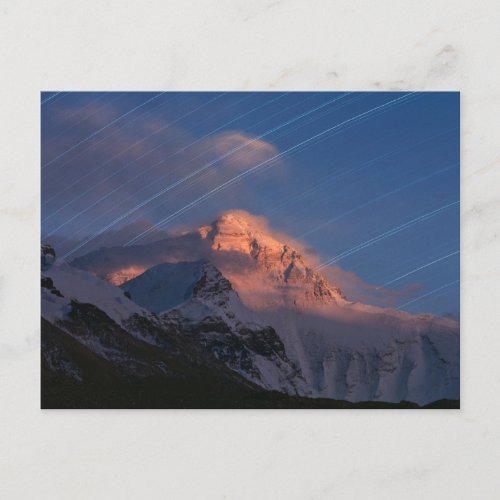 Star Trail  Mt Everest Tibet China Postcard