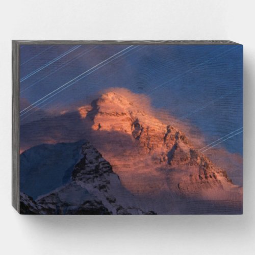 Star Trail  Mt Everest Tibet China Wooden Box Sign