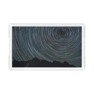 Star Trails Around Polaris Ingalls Pass Acrylic Tray