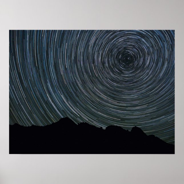 Star Trails Around Polaris | Ingalls Pass Poster (Front)
