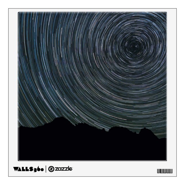 Star Trails Around Polaris | Ingalls Pass Wall Decal (Front)