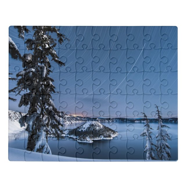 Star Trails | Crater Lake National Park Jigsaw Puzzle (Puzzle Horizontal)