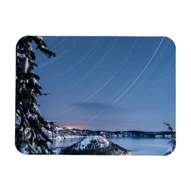 Star Trails | Crater Lake National Park Magnet (Horizontal)