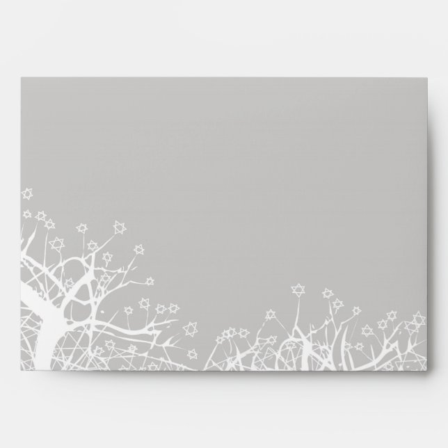 STAR TREE Bar Bat Mitzvah Customizable Envelope (Front)