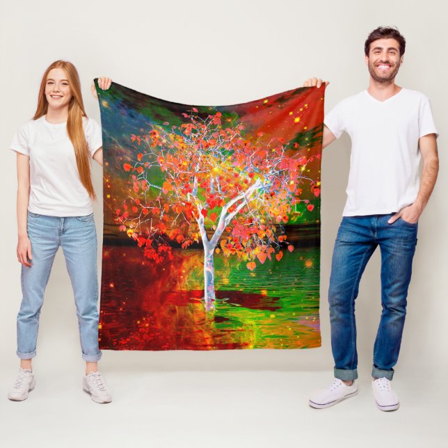 Star Tree Fleece Blanket (In Situ)