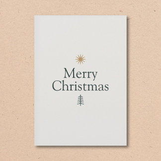 Star & Tree Minimalist Christmas Card