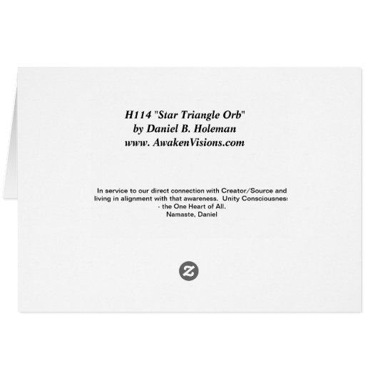 Star Triangle Orb (Back Horizontal)