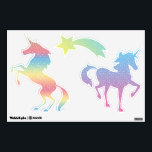 Star unicorn wall sticker<br><div class="desc">custom unicorn wall sticker with star pattern, unicorn shaped and shooting star</div>