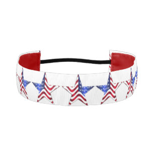 Star USA Flag 1-1/2" Non-Slip Headband