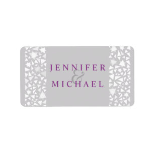 STAR WALL Jewish Wedding Invitation Address Label