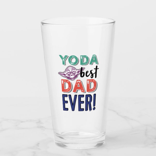 Star War | Yoda Best Dad Ever Glass (Front)