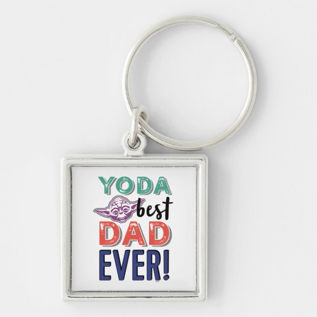 Star War | Yoda Best Dad Ever Keychain (Front)