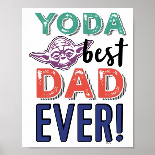 Star War  Yoda Best Dad Ever Poster
