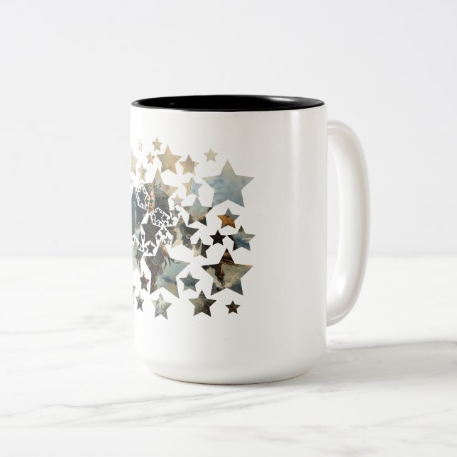 Star Warrior Two-Tone Coffee Mug (Front Right)