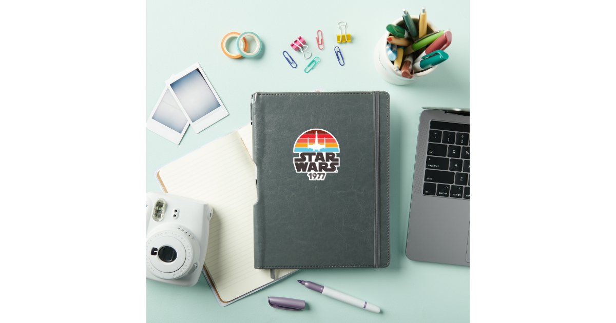 Mini Characters Climbing Star Wars Logo Sticker, Zazzle