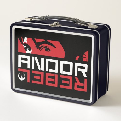 Star Wars Andor  Andor Rebel Stencil Graphic Metal Lunch Box