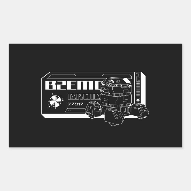 Star Wars: Andor | B2EMO Droid Outline Graphic Rectangular Sticker (Front)
