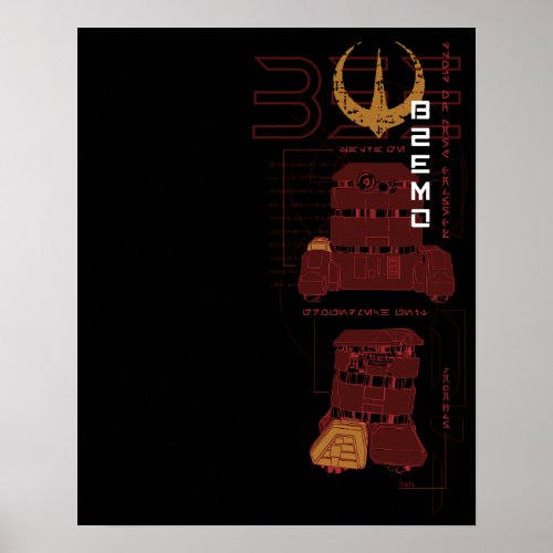 Star Wars Andor  B2EMO Droid Schematic Poster