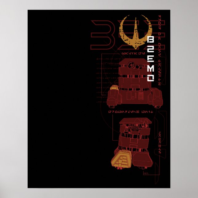 Star Wars: Andor | B2EMO Droid Schematic Poster (Front)