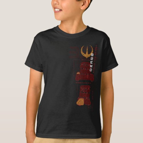 Star Wars Andor  B2EMO Droid Schematic T_Shirt