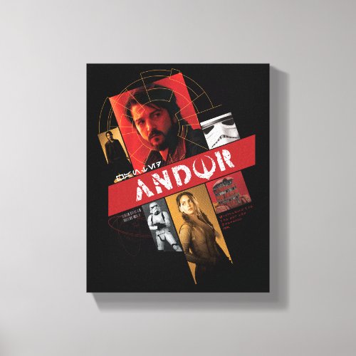 Star Wars Andor  Wanted Andor Character Collage Canvas Print