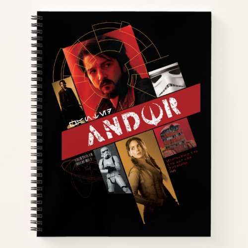 Star Wars Andor  Wanted Andor Character Collage Notebook