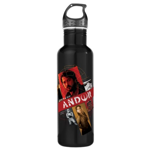 Star Wars Andor  Wanted Andor Character Collage Stainless Steel Water Bottle