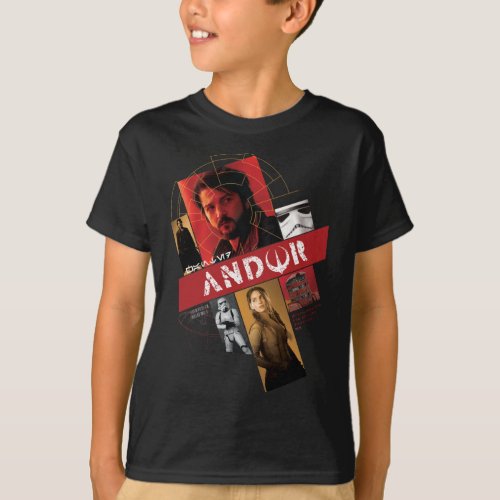 Star Wars Andor  Wanted Andor Character Collage T_Shirt