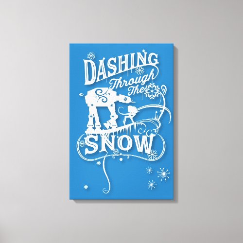Star Wars AT_AT  AT_ST Dashing Through The Snow Canvas Print