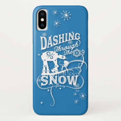 Star Wars AT_AT  AT_ST Dashing Through The Snow iPhone X Case