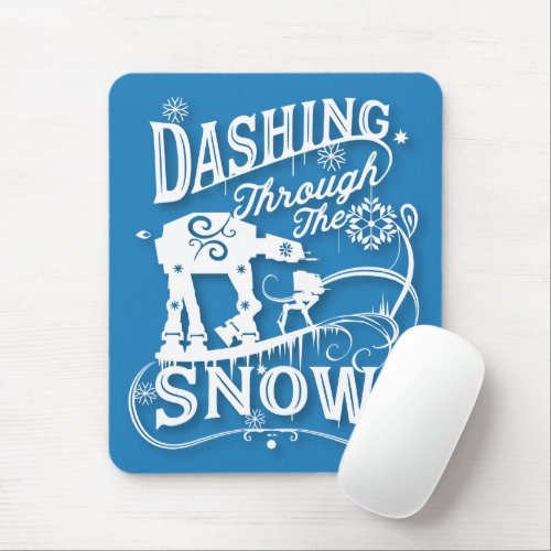 Star Wars AT_AT  AT_ST Dashing Through The Snow Mouse Pad
