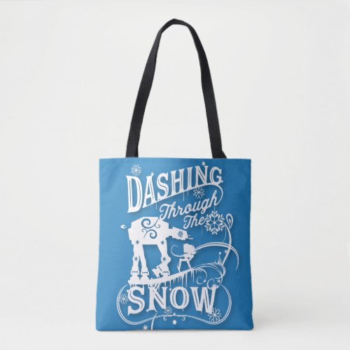 Star Wars AT_AT  AT_ST Dashing Through The Snow Tote Bag
