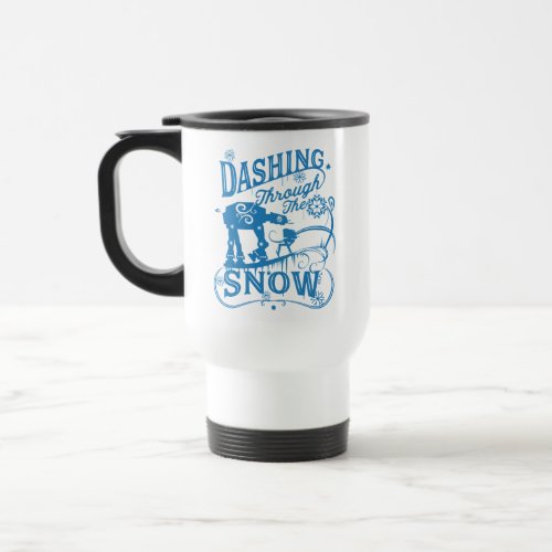 Star Wars AT_AT  AT_ST Dashing Through The Snow Travel Mug