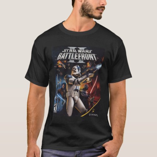 Star Wars Battlefront II Video Game Cover T_Shirt