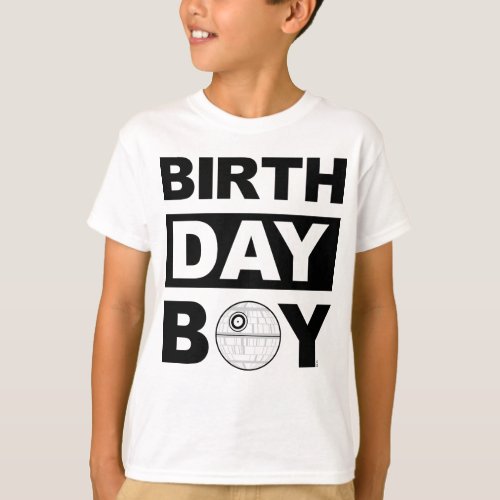 Star Wars Birthday Boy  Death Star _ Name  Age T_Shirt
