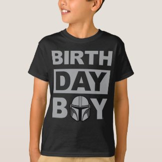Star Wars Birthday Boy Mandalorian T-Shirt personalized with Name & Age