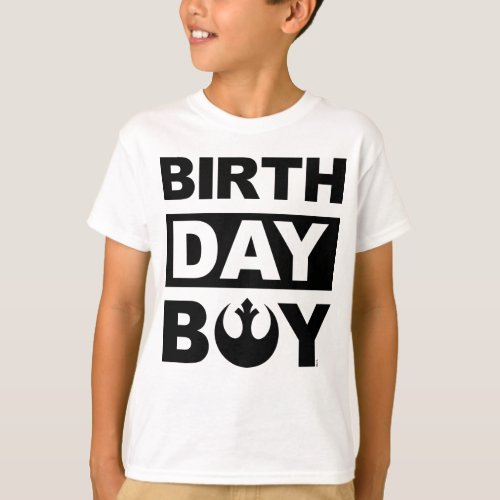 Star Wars Birthday Boy  Rebel Symbol _ Name  Age T_Shirt
