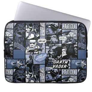Star Wars Blue Comic Pattern Laptop Sleeve