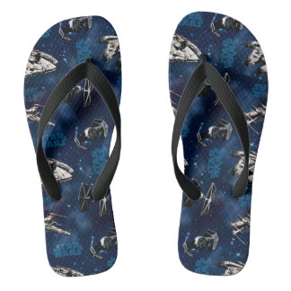 Star Wars | Blue Vehicle Classic Pattern Flip Flops